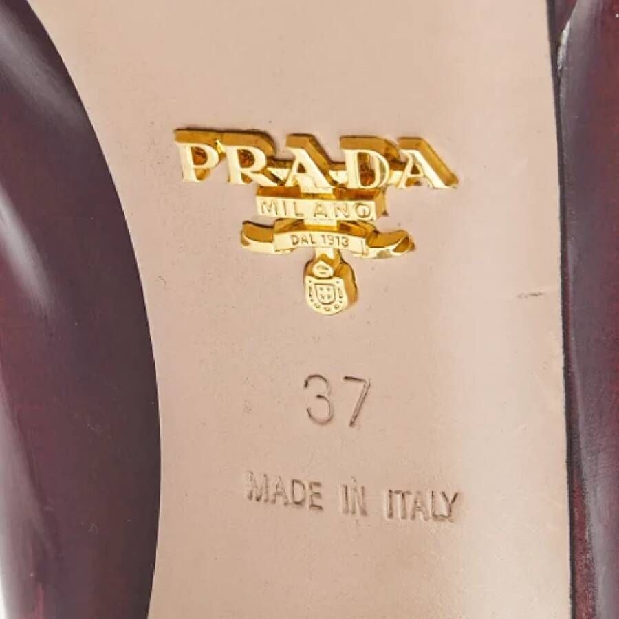 Prada Vintage Pre-owned Leather heels Red Dames