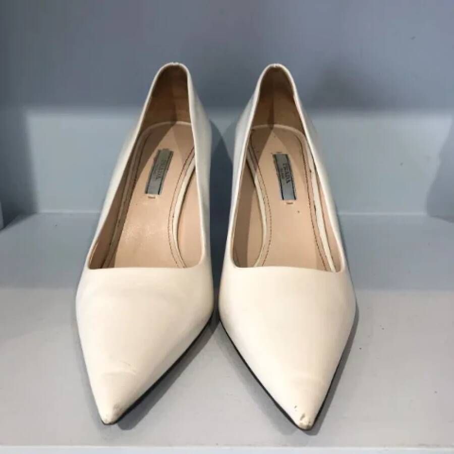 Prada Vintage Pre-owned Leather heels White Dames