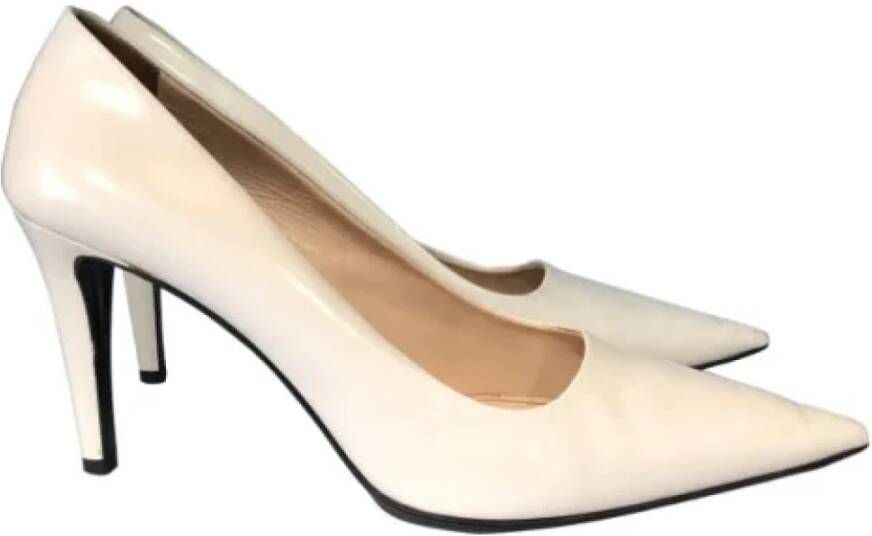 Prada Vintage Pre-owned Leather heels White Dames