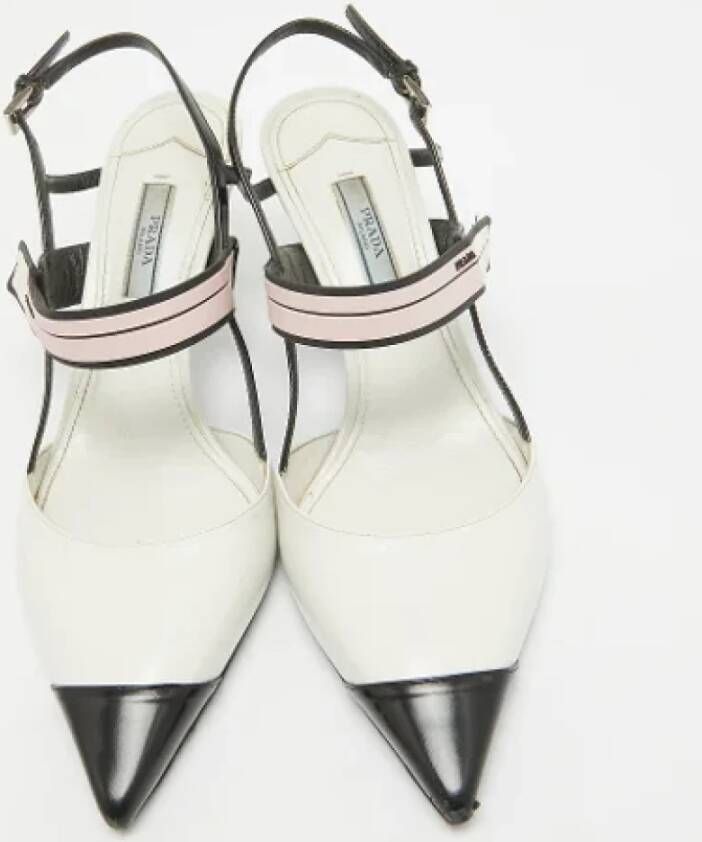 Prada Vintage Pre-owned Leather heels White Dames