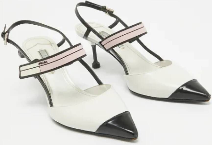 Prada Vintage Pre-owned Leather heels White Dames