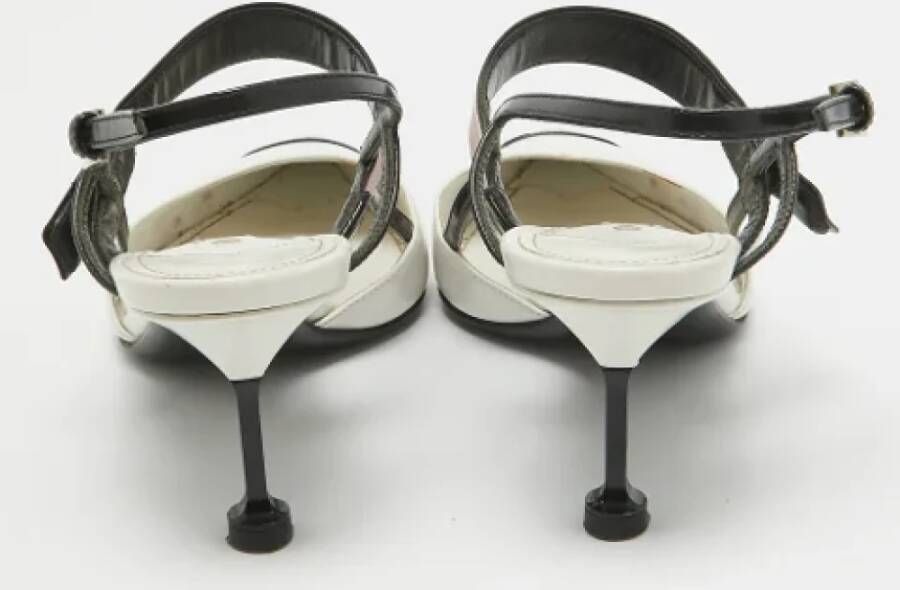 Prada Vintage Pre-owned Leather heels White Dames