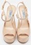 Prada Vintage Pre-owned Leather sandals Beige Dames - Thumbnail 3