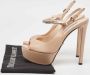 Prada Vintage Pre-owned Leather sandals Beige Dames - Thumbnail 9