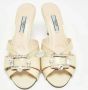 Prada Vintage Pre-owned Leather sandals Beige Dames - Thumbnail 3