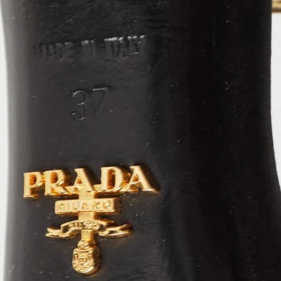 Prada Vintage Pre-owned Leather sandals Black Dames