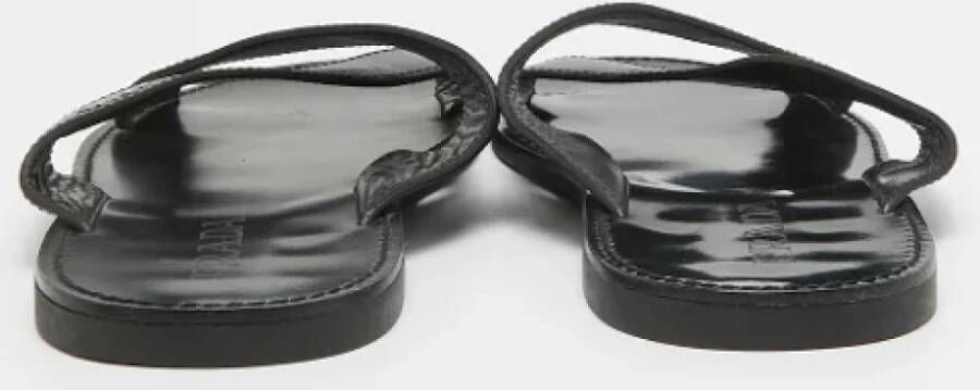 Prada Vintage Pre-owned Leather sandals Black Dames