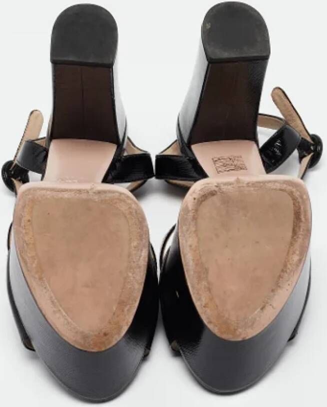 Prada Vintage Pre-owned Leather sandals Black Dames