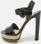 Prada Vintage Pre-owned Leather sandals Black Dames - Thumbnail 2