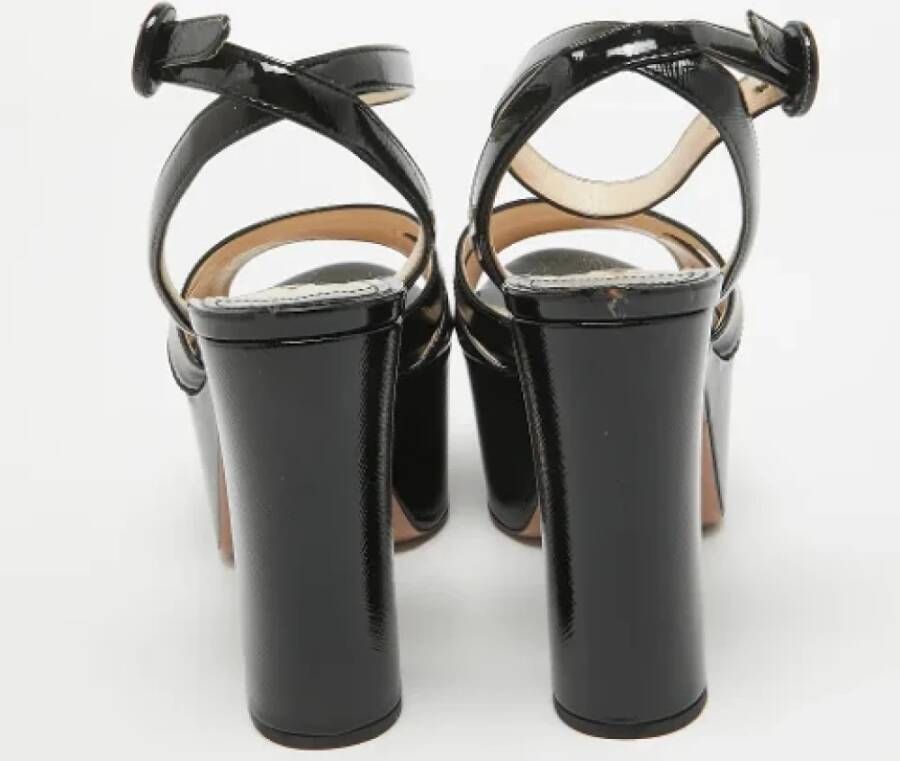 Prada Vintage Pre-owned Leather sandals Black Dames