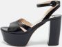 Prada Vintage Pre-owned Leather sandals Black Dames - Thumbnail 2