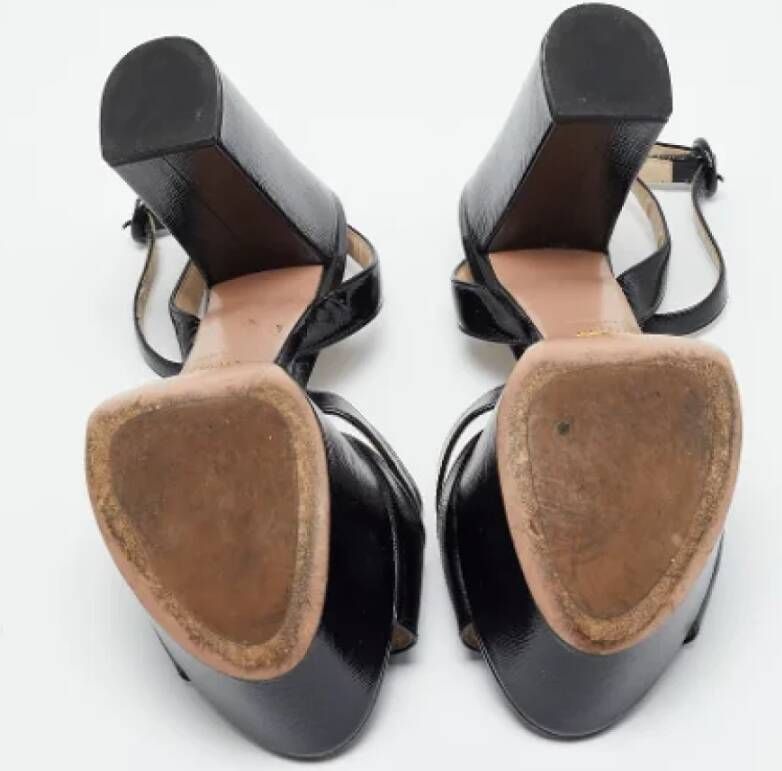 Prada Vintage Pre-owned Leather sandals Black Dames