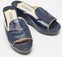 Prada Vintage Pre-owned Leather sandals Blue Dames - Thumbnail 4