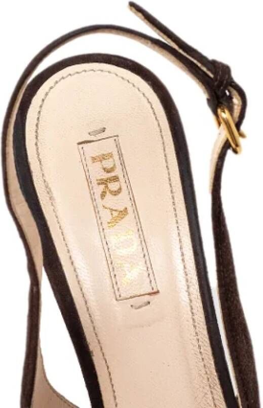 Prada Vintage Pre-owned Leather sandals Brown Dames