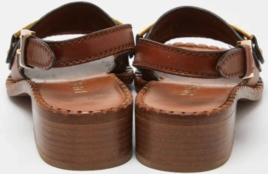 Prada Vintage Pre-owned Leather sandals Brown Dames