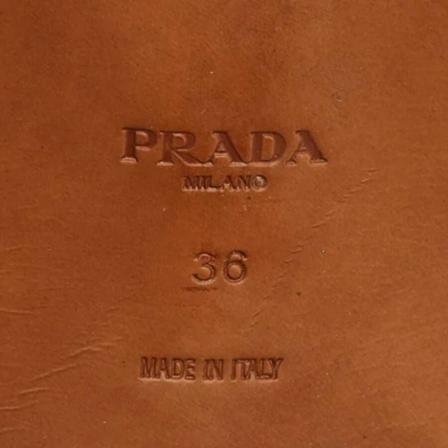 Prada Vintage Pre-owned Leather sandals Brown Dames