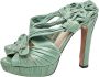 Prada Vintage Pre-owned Leather sandals Green Dames - Thumbnail 3