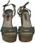 Prada Vintage Pre-owned Leather sandals Green Dames - Thumbnail 2