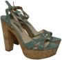 Prada Vintage Pre-owned Leather sandals Green Dames - Thumbnail 3