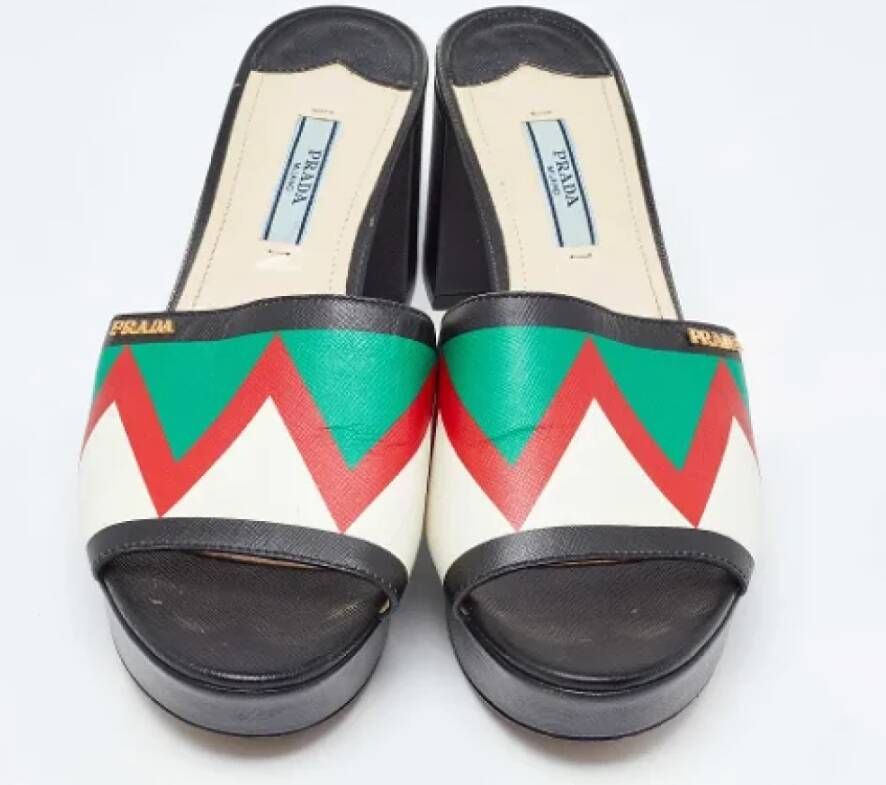 Prada Vintage Pre-owned Leather sandals Multicolor Dames