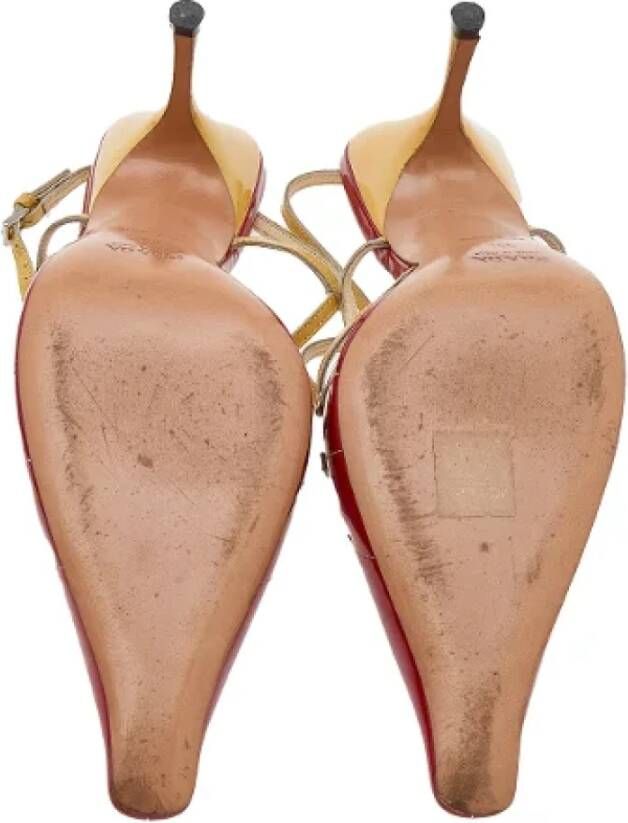 Prada Vintage Pre-owned Leather sandals Red Dames