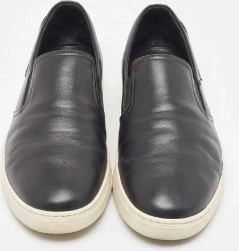 Prada Vintage Pre-owned Leather sneakers Black Heren