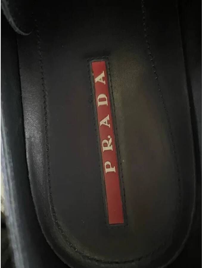 Prada Vintage Pre-owned Leather sneakers Blue Dames