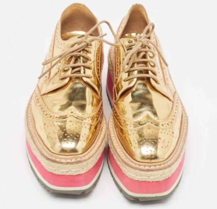 Prada Vintage Pre-owned Leather sneakers Multicolor Dames