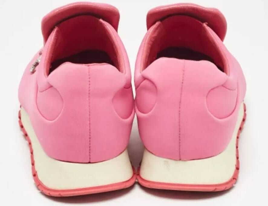 Prada Vintage Pre-owned Leather sneakers Pink Dames