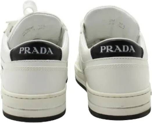 Prada Vintage Pre-owned Leather sneakers White Dames