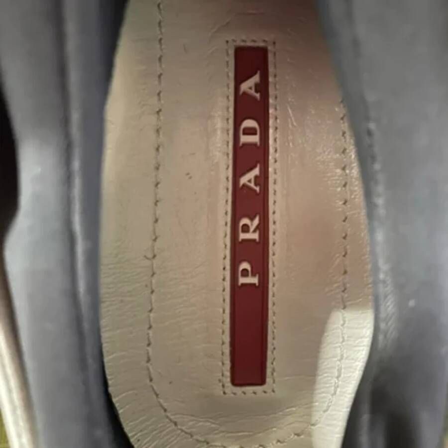 Prada Vintage Pre-owned Leather sneakers White Dames