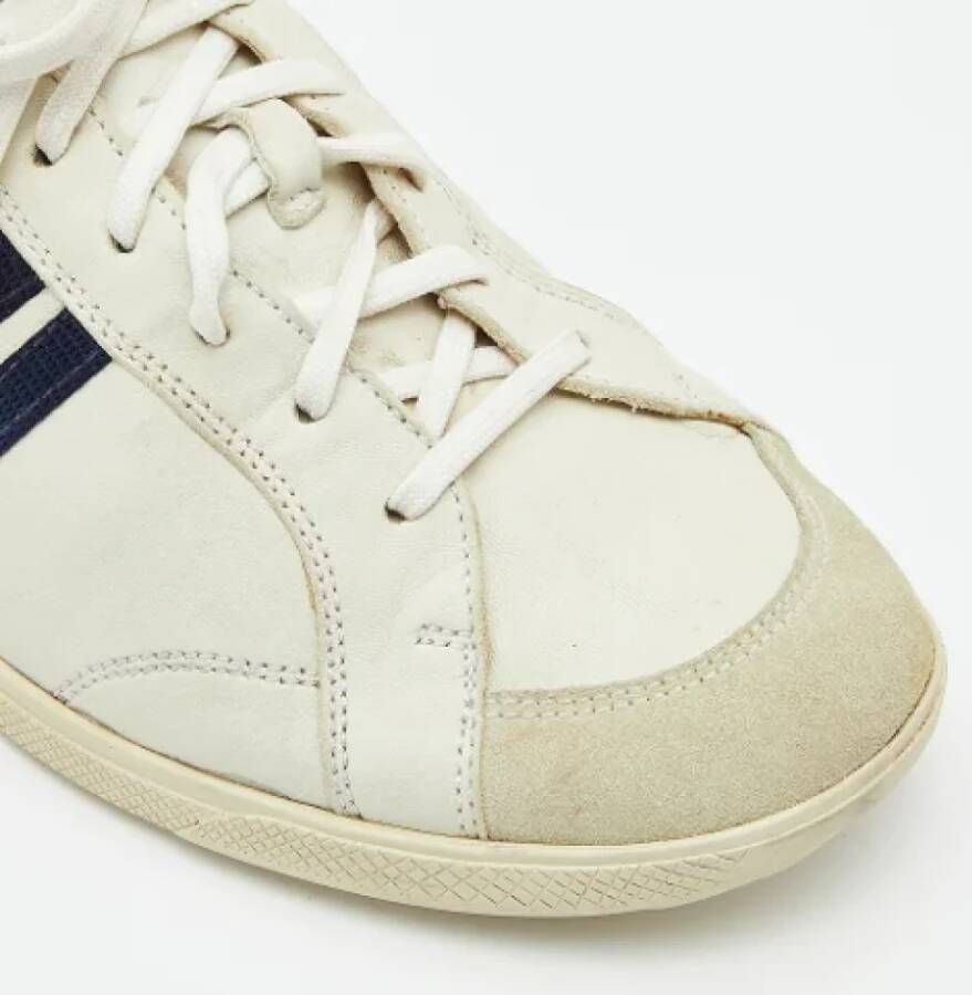 Prada Vintage Pre-owned Leather sneakers White Dames