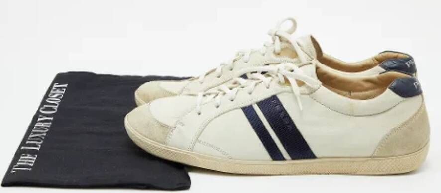 Prada Vintage Pre-owned Leather sneakers White Dames