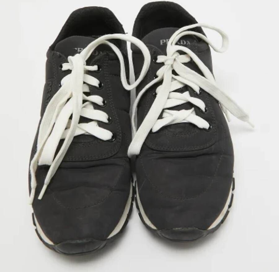 Prada Vintage Pre-owned Nylon sneakers Black Dames