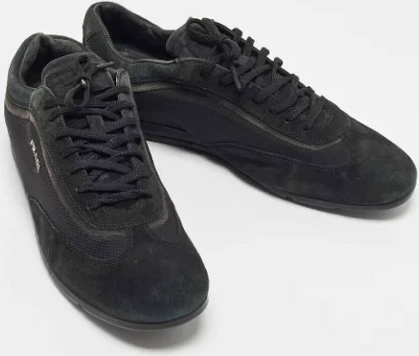 Prada Vintage Pre-owned Nylon sneakers Black Heren