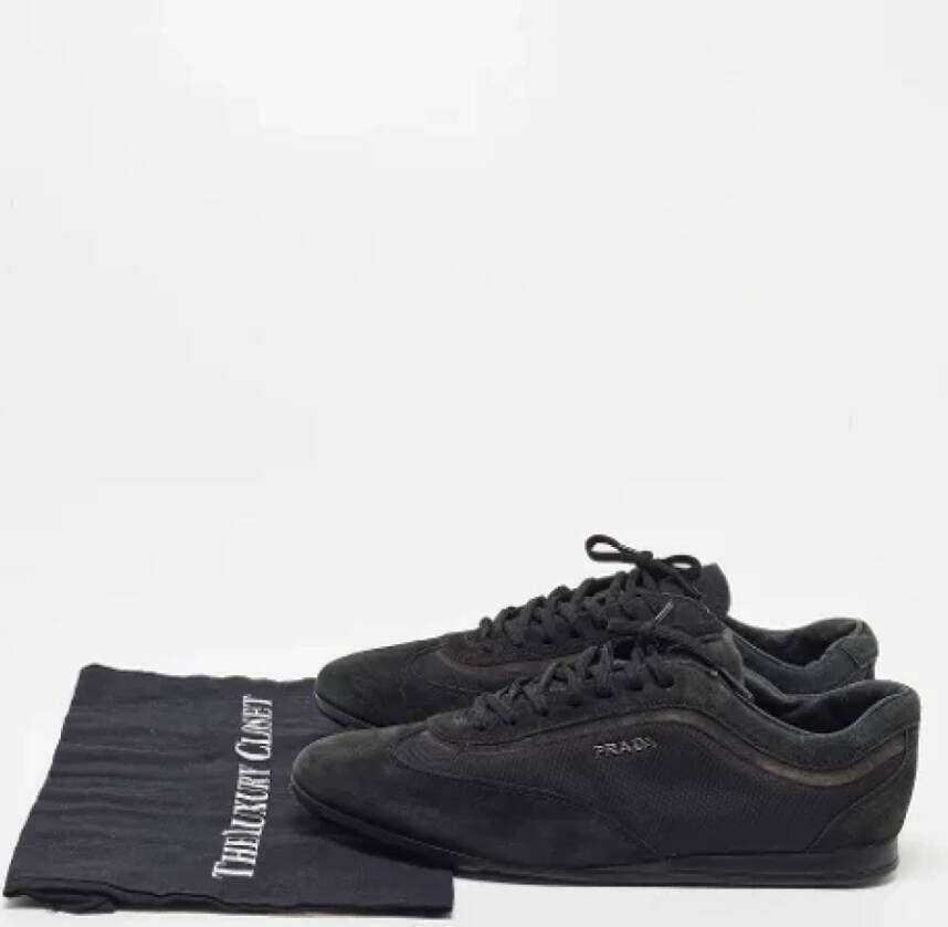 Prada Vintage Pre-owned Nylon sneakers Black Heren