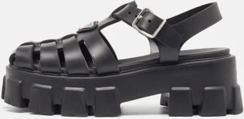 Prada Vintage Pre-owned Rubber sandals Black Dames