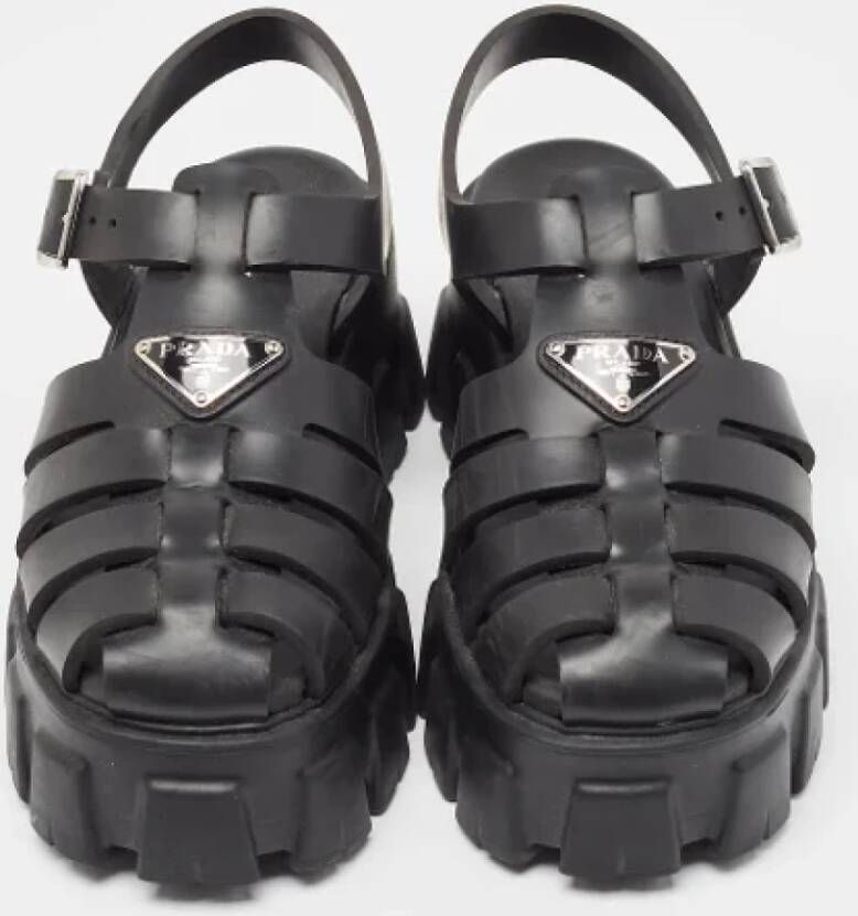 Prada Vintage Pre-owned Rubber sandals Black Dames