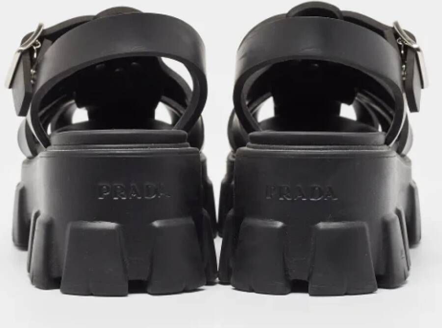 Prada Vintage Pre-owned Rubber sandals Black Dames