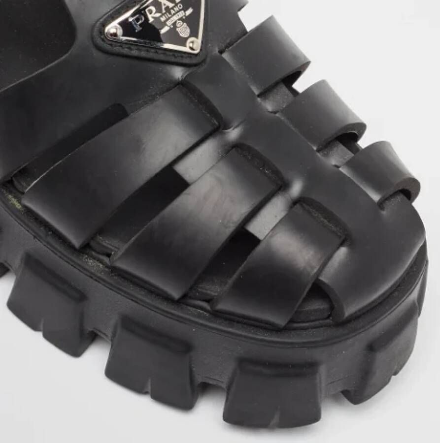 Prada Vintage Pre-owned Rubber sandals Black Dames