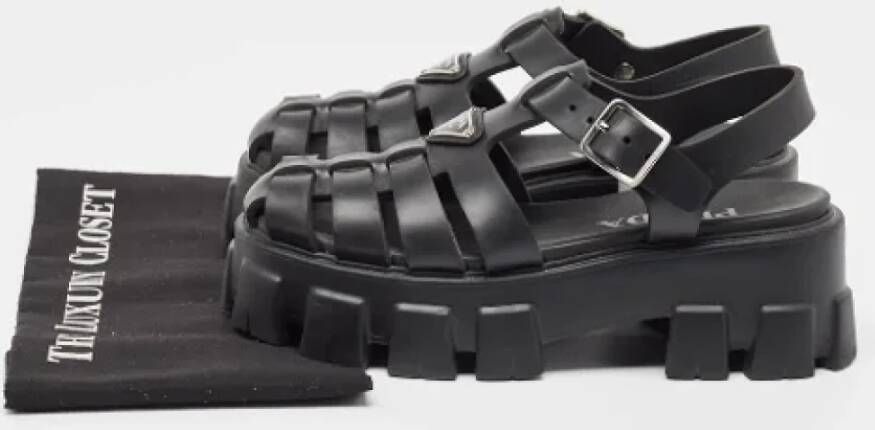 Prada Vintage Pre-owned Rubber sandals Black Dames