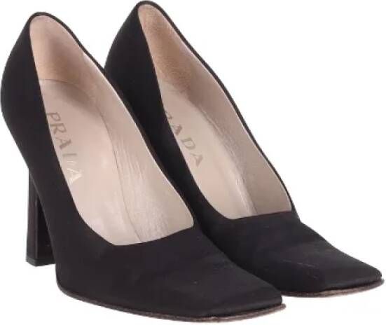 Prada Vintage Pre-owned Satin heels Black Dames