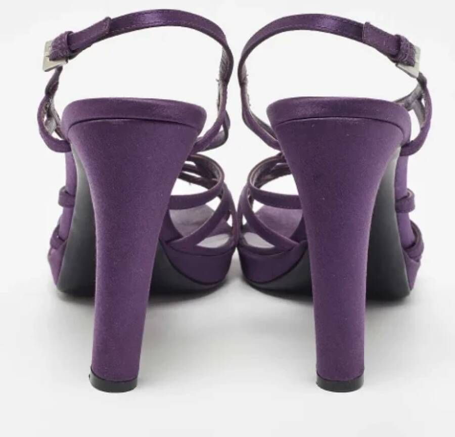 Prada Vintage Pre-owned Satin sandals Purple Dames