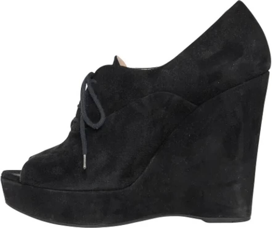 Prada Vintage Pre-owned Suede boots Black Dames