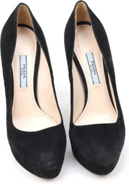 Prada Vintage Pre-owned Suede heels Black Dames