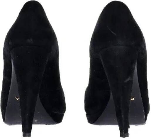 Prada Vintage Pre-owned Suede heels Black Dames