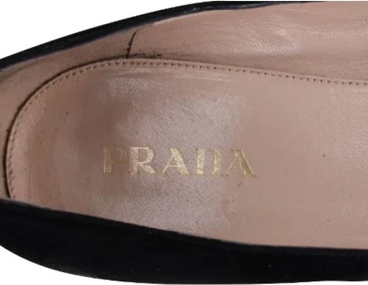 Prada Vintage Pre-owned Suede heels Black Dames