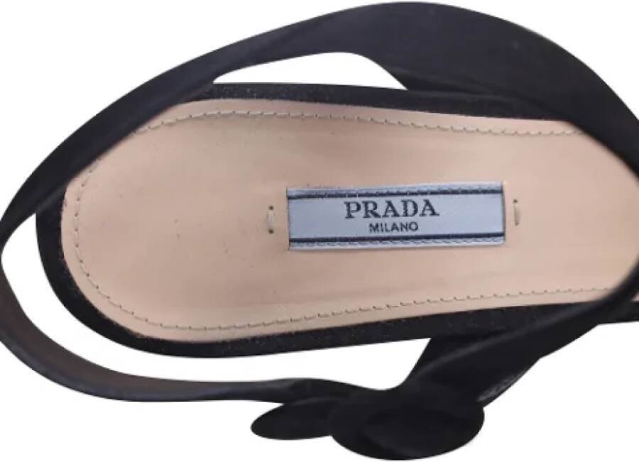 Prada Vintage Pre-owned Suede heels Black Dames