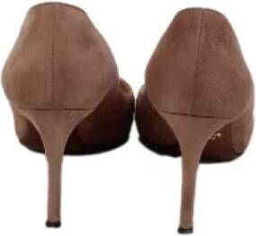 Prada Vintage Pre-owned Suede heels Brown Dames