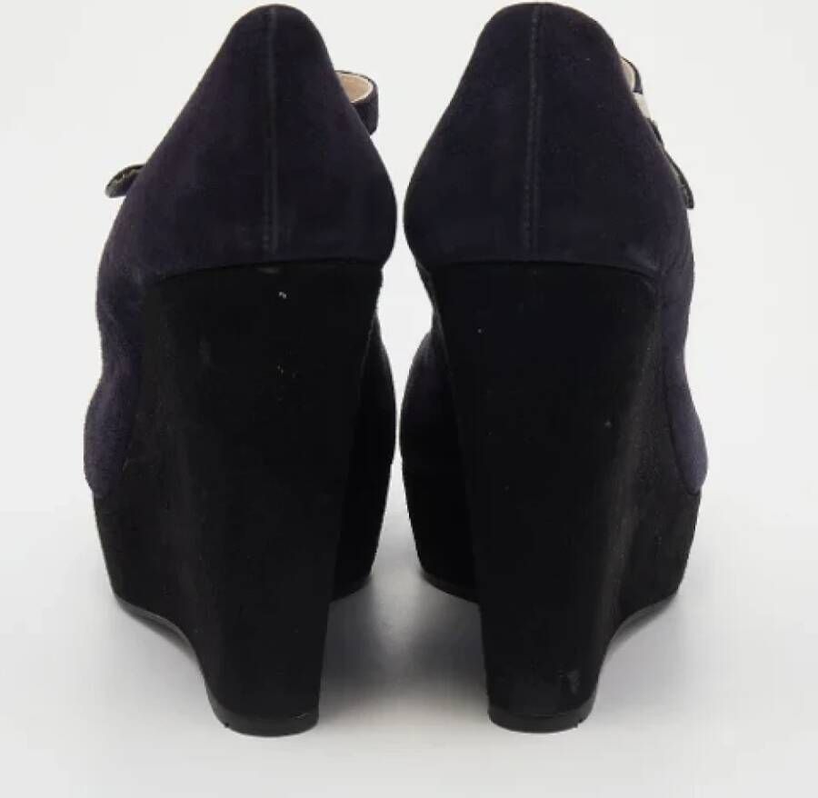 Prada Vintage Pre-owned Suede heels Purple Dames